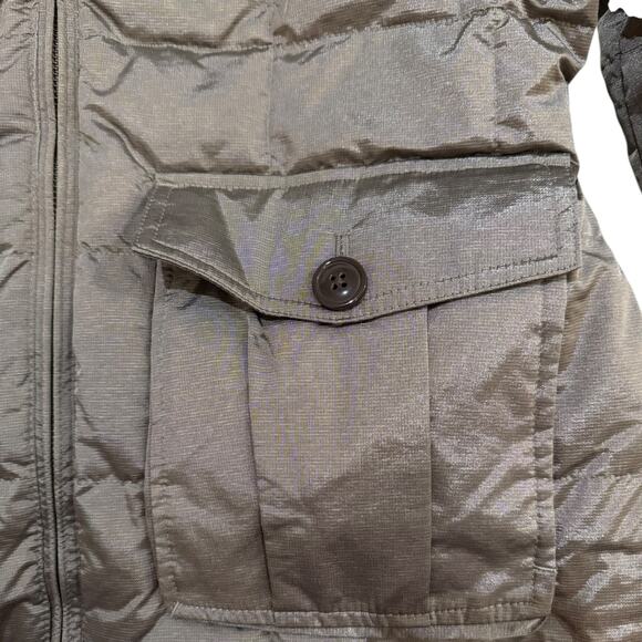 Eddie Bauer Women’s Warm Quilted Coat Jacket Faux Fur Detail M Medium Gray - Picture 4 of 6